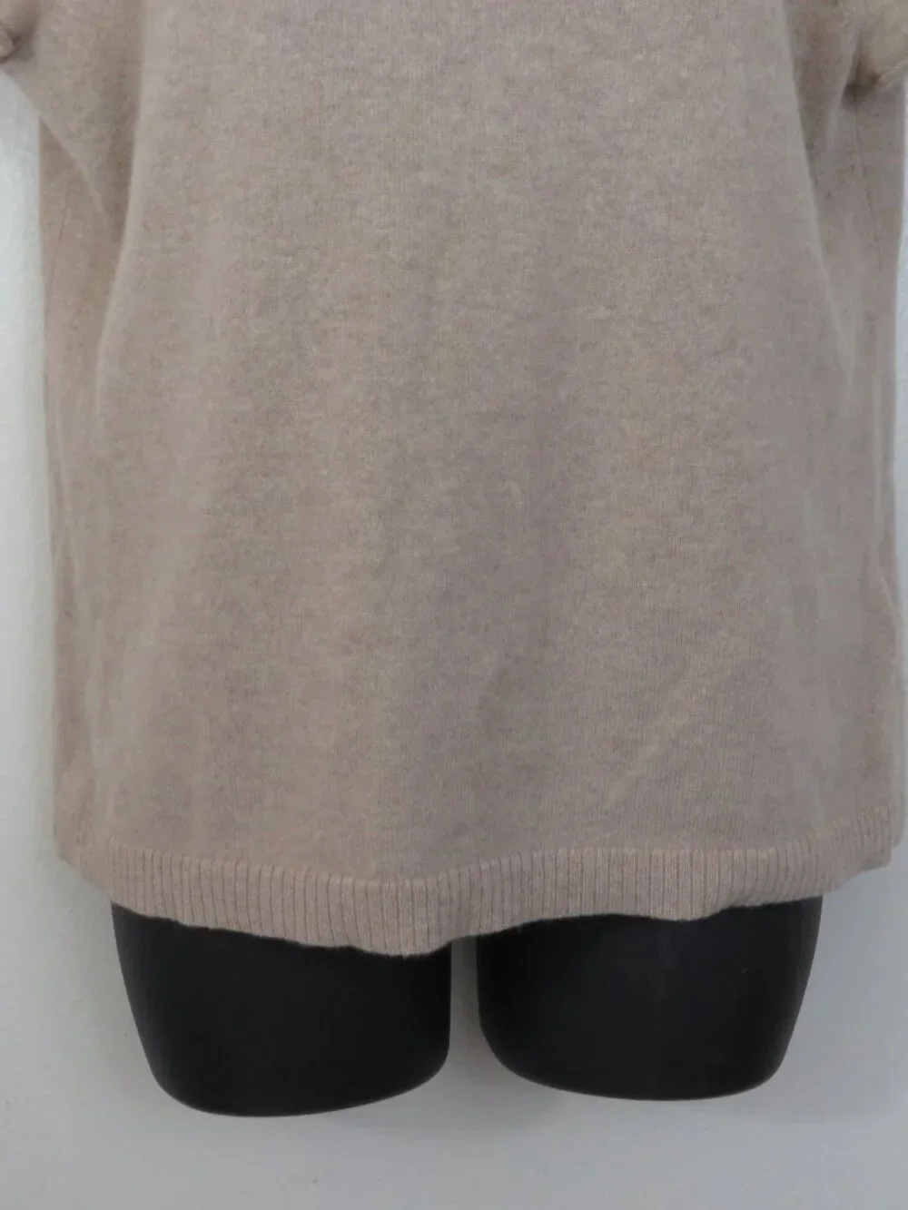 J Crew size Large 100% Cashmere Short Sleeve T Shirt Tee Beige Top
